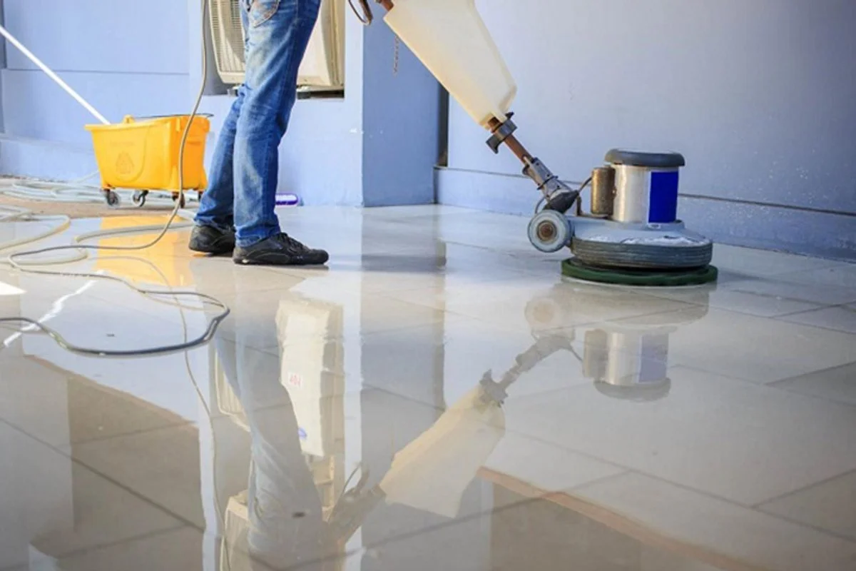 VCT Floor Waxing