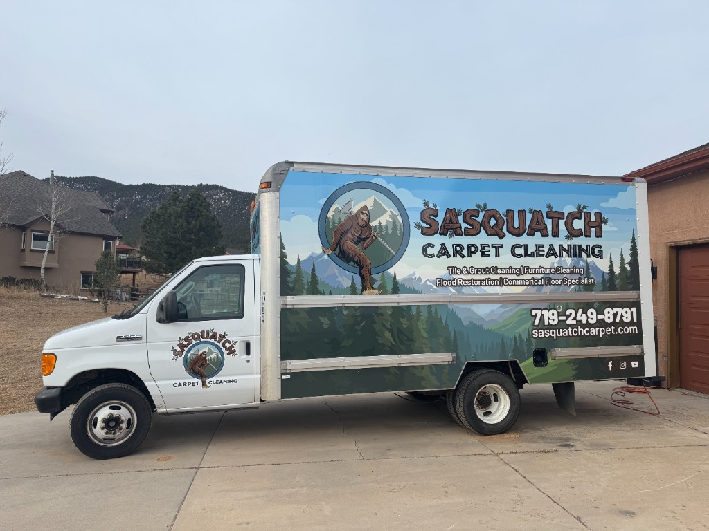 Sasquatch Carpet Cleaning box truck — Monument and Colorado Springs
